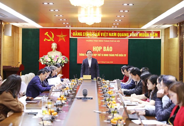 Họp báo thông tin về kỳ họp thứ 18, HĐND TP Hà Nội khoá XV